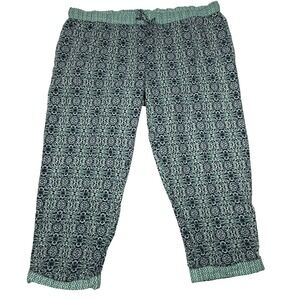 Sundance Women's XL Wide Leg Crop Pajama Pants